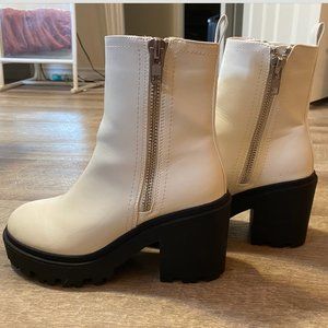 Urban Outfitters White Heeled Boots